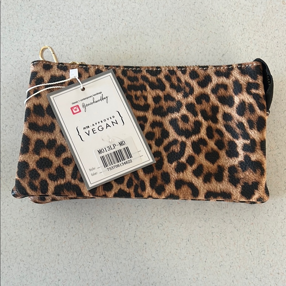 Vegan Leopard Print Clutch